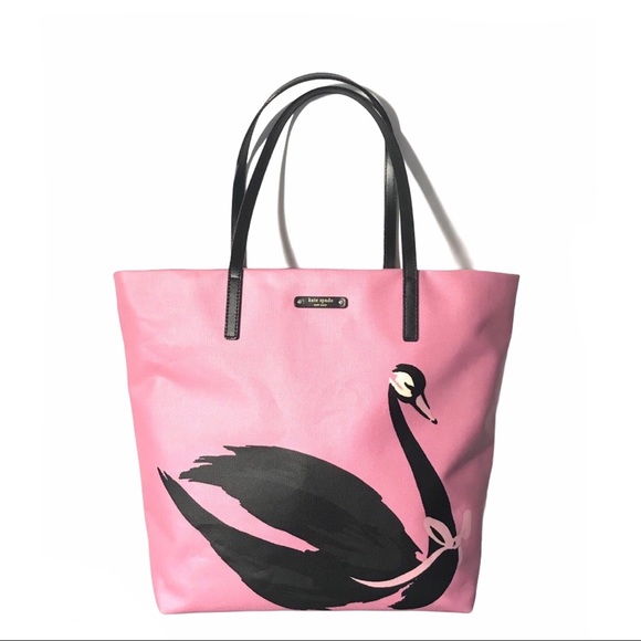 kate spade Handbags - Kate Spade Bon Shopper Swan Tote Pink Black